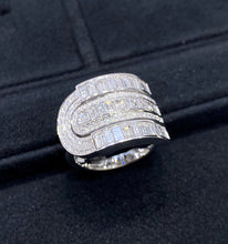 Load image into Gallery viewer, LUOWEND 18K White Gold Fine Jewelry Real Natural Diamond Ring for Women