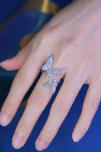 Load image into Gallery viewer, LUOWEND 18K White Gold Real Natural Diamond Ring for Women