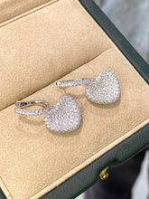Load image into Gallery viewer, LUOWEND 18K White Gold Fine Jewelry Real Natural Diamond Drop Earrings for Women