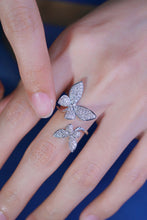 Load image into Gallery viewer, LUOWEND 18K White Gold Real Natural Diamond Ring for Women