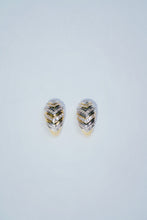 Load image into Gallery viewer, LUOWEND 18K White and Yellow Gold Real Natural Diamond Stud Earrings for Women