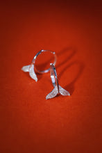 Load image into Gallery viewer, LUOWEND 18K White Gold Real Natural Diamond Hoop Earrings for Women