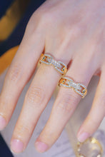 Load image into Gallery viewer, LUOWEND 18K Yellow Gold Real Natural Diamond Ring for Women