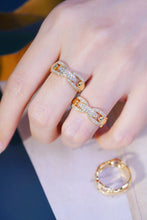 Load image into Gallery viewer, LUOWEND 18K Yellow Gold Real Natural Diamond Ring for Women