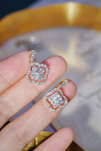 Load image into Gallery viewer, LUOWEND 18K Yellow Gold Real Natural Diamond Pendant Necklace for Women