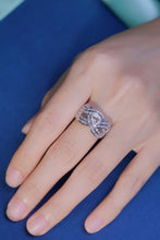 Load image into Gallery viewer, LUOWEND 18K White Gold Real Natural Diamond Ring for Women