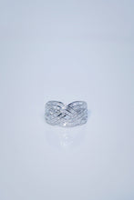 Load image into Gallery viewer, LUOWEND 18K White Gold Real Natural Diamond Ring for Women