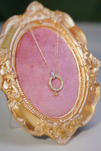 Load image into Gallery viewer, LUOWEND 18K White and Yellow Gold Real Natural Diamond Pendant Necklace for Women