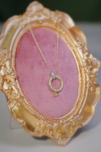 Load image into Gallery viewer, LUOWEND 18K White and Yellow Gold Real Natural Diamond Pendant Necklace for Women