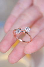 Load image into Gallery viewer, LUOWEND 18K Rose Gold Real Natural Diamond Ring for Women