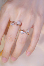 Load image into Gallery viewer, LUOWEND 18K Rose Gold Real Natural Diamond Ring for Women