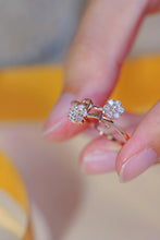 Load image into Gallery viewer, LUOWEND 18K Rose Gold Real Natural Diamond Ring for Women