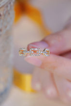 Load image into Gallery viewer, LUOWEND 18K Yellow Gold Real Natural Diamond Ring for Women