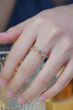 Load image into Gallery viewer, LUOWEND 18K Yellow Gold Real Natural Diamond Ring for Women