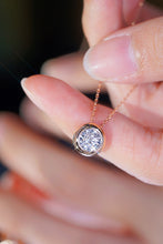 Load image into Gallery viewer, LUOWEND 18K Rose Gold Real Natural Diamond Pendant Necklace for Women