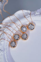 Load image into Gallery viewer, LUOWEND 18K Rose Gold Real Natural Diamond Pendant Necklace for Women
