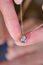 Load image into Gallery viewer, LUOWEND 18K Rose Gold Real Natural Diamond Pendant Necklace for Women