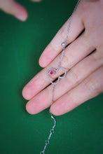 Load image into Gallery viewer, LUOWEND 18K White Gold Real Natural Pink Diamond Bracelet for Women