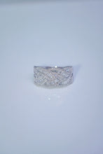 Load image into Gallery viewer, LUOWEND 18K White Gold Real Natural Diamond Ring for Women