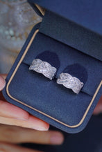 Load image into Gallery viewer, LUOWEND 18K White Gold Real Natural Diamond Ring for Women