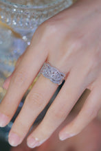 Load image into Gallery viewer, LUOWEND 18K White Gold Real Natural Diamond Ring for Women