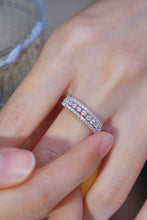 Load image into Gallery viewer, LUOWEND 18K White Gold Real Natural Diamond Ring for Women