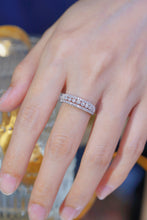 Load image into Gallery viewer, LUOWEND 18K White Gold Real Natural Diamond Ring for Women