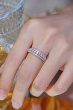 Load image into Gallery viewer, LUOWEND 18K White Gold Real Natural Diamond Ring for Women
