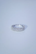 Load image into Gallery viewer, LUOWEND 18K White Gold Real Natural Diamond Ring for Women