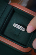Load image into Gallery viewer, LUOWEND 18K White Gold Real Natural Diamond Ring for Women