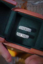 Load image into Gallery viewer, LUOWEND 18K White Gold Real Natural Diamond Ring for Women