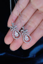 Load image into Gallery viewer, LUOWEND 18K White Gold Real Natural Diamond Pendant Necklace for Women