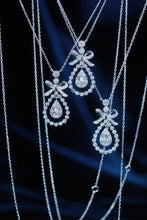 Load image into Gallery viewer, LUOWEND 18K White Gold Real Natural Diamond Pendant Necklace for Women
