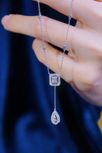 Load image into Gallery viewer, LUOWEND 18K White Gold Real Natural Diamond Pendant Necklace for Women