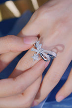 Load image into Gallery viewer, LUOWEND 18K White Gold Real Natural Diamond Ring for Women