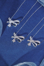 Load image into Gallery viewer, LUOWEND 18K White Gold Real Natural Diamond Pendant Necklace for Women