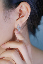 Load image into Gallery viewer, LUOWEND 18K White Gold Real Natural Diamond Stud Earrings for Women