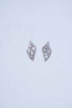 Load image into Gallery viewer, LUOWEND 18K White Gold Real Natural Diamond Stud Earrings for Women