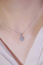 Load image into Gallery viewer, LUOWEND 18K White Gold Real Natural Diamond Pendant Necklace for Women