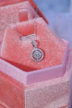 Load image into Gallery viewer, LUOWEND 18K White Gold Real Natural Diamond Pendant Necklace for Women