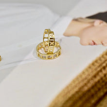 Load image into Gallery viewer, LUOWEND 18K Yellow Gold Real Natural Diamond Hoop Earrings for Women