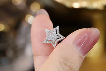 Load image into Gallery viewer, LUOWEND 18K White Gold Real Natural Diamond Stud Earrings for Women