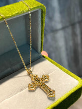 Load image into Gallery viewer, LUOWEND 18K Yellow Gold Natural Emerald Pendant for Women