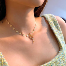 Load image into Gallery viewer, LUOWEND 18K Yellow Gold Necklace for Women