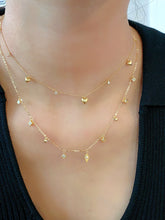 Load image into Gallery viewer, LUOWEND 18K Yellow or Rose Gold Natural Diamond Necklace for Women