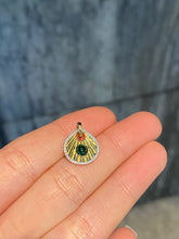 Load image into Gallery viewer, LUOWEND 18K Yellow Gold Natural Emerald Necklace for Women