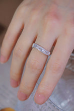 Load image into Gallery viewer, LUOWEND 18K White Gold Natural Diamond Ring for Women