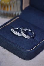 Load image into Gallery viewer, LUOWEND 18K White Gold Natural Diamond Ring for Women