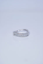 Load image into Gallery viewer, LUOWEND 18K White Gold Natural Diamond Ring for Women