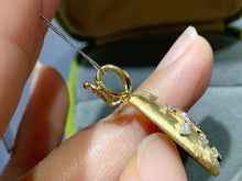 Load image into Gallery viewer, LUOWEND 18K Yellow Gold Natural Ruby Pendant for Women